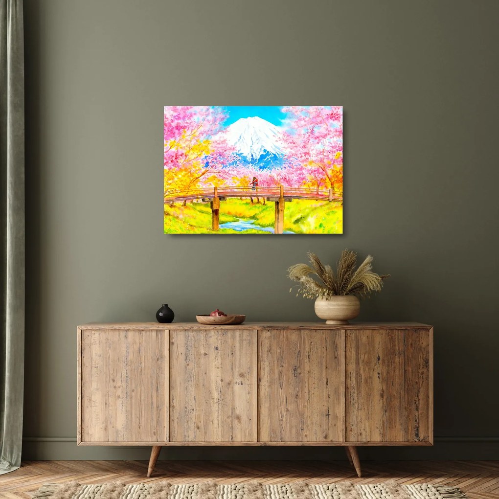 Obraz na szkle - Malowana para, akwarela (70x50 cm)