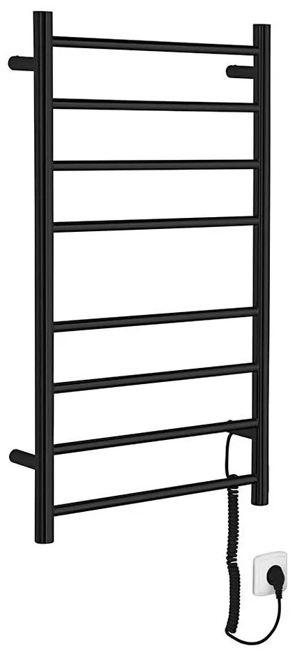 Sapho - Elektryczny suszacz do ręczników REDONDO 75W/230V 50x90 cm czarny mat