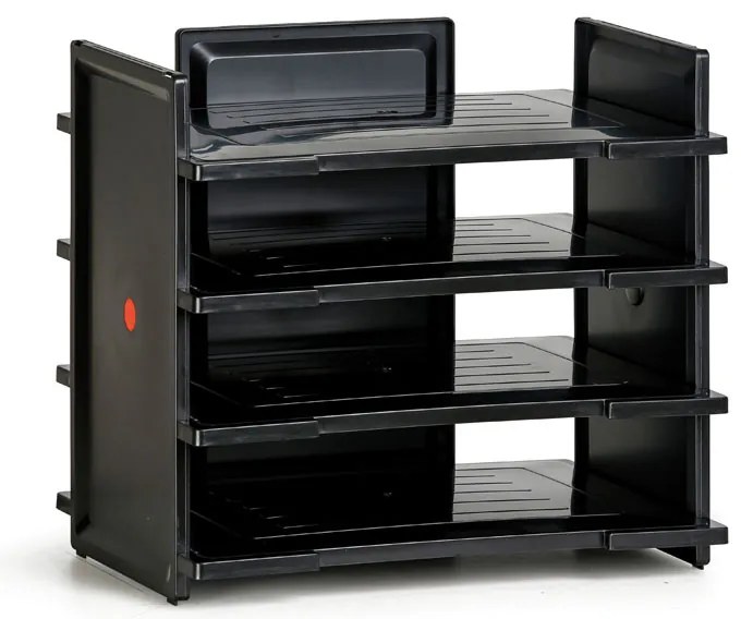 Plastikowy regał, organizer na dokumenty 1+1 GRATIS, czarny
