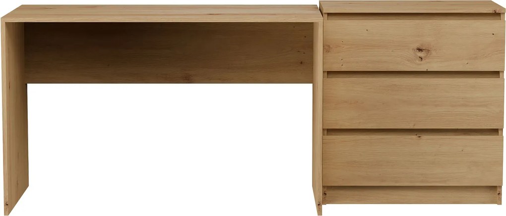 Nowoczesny komplet mebli biurko + komoda dąb artisan M6-M25