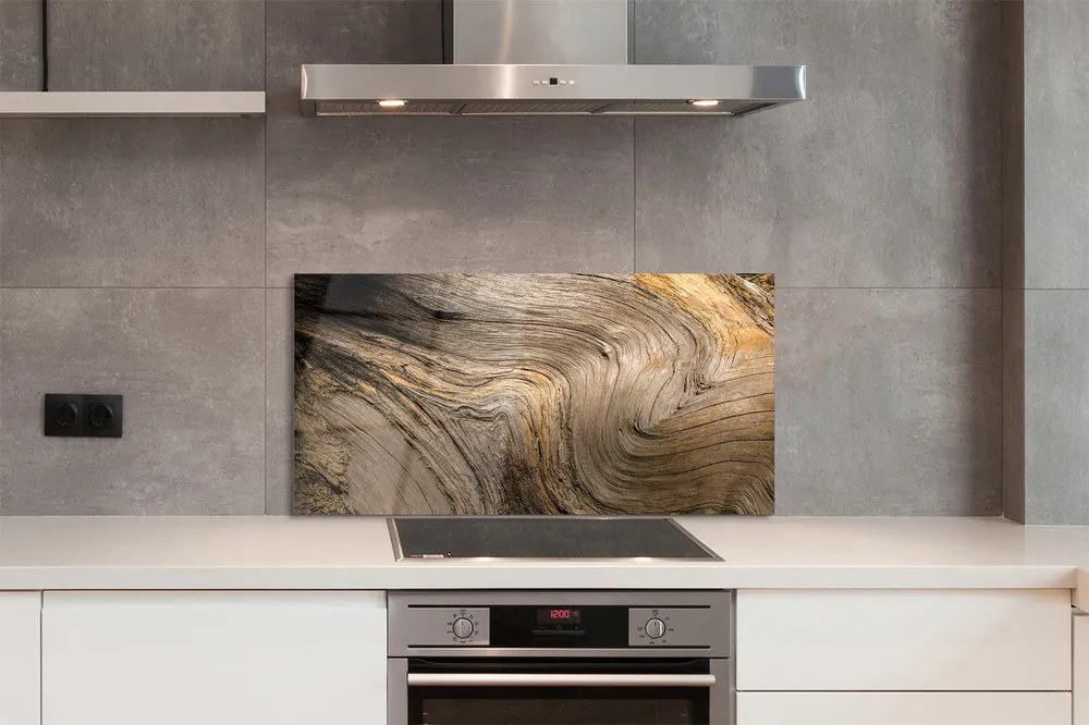 Szklany Panel Organiczny Rysunek Drewna