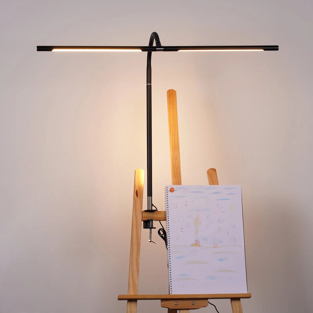 Lampa LED na biurko NOX, zacisk, pilot zdalnego sterowania