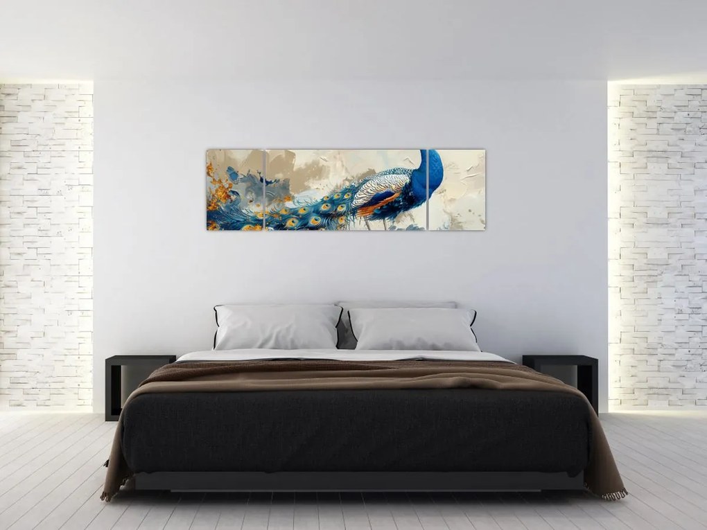 Obraz - Paw, malarstwo (170x50 cm)