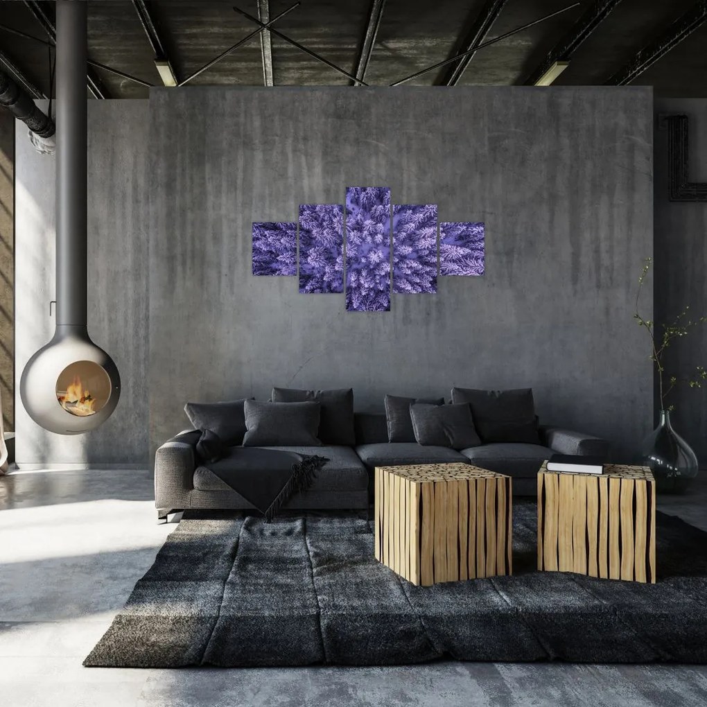 Obraz ośnieżonych drzew (125x70 cm)