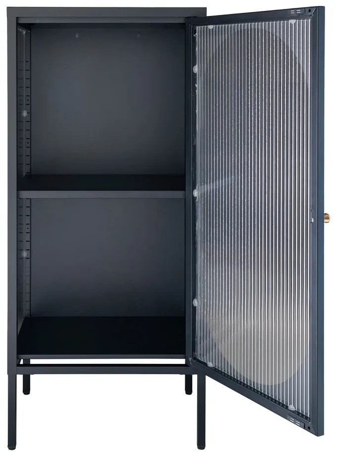Czarna metalowa witryna 50x110 cm Adelaide – House Nordic