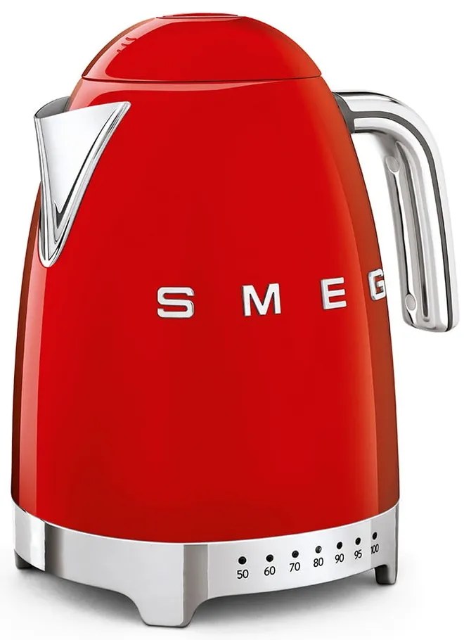 Czerwony czajnik elektryczny ze stali nierdzewnej 1,7 l Retro Style – SMEG