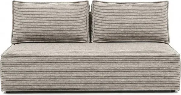 Sofa z Funkcją Spania MAVIA Beżowa Sztruksowa Japandi