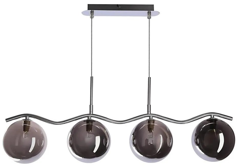 Lampa wisząca na lince LUMOS 4xG9/20W/230V dymiona czerń