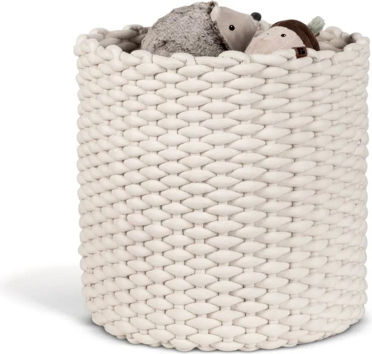 Tekstylny koszyk ø 40x40 cm Peach Skin Round XL – Bigso