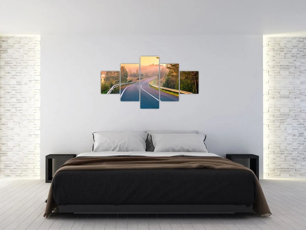 Obraz - Podróż o wschodzie słońca (125x70 cm)