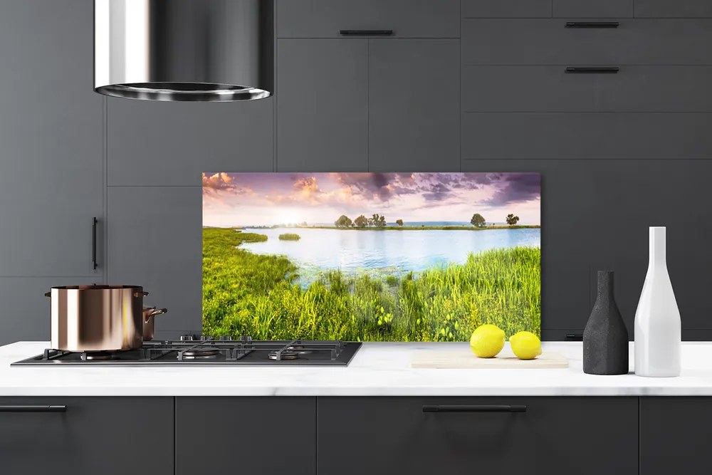 Panel Szklany Szuwary Nad Cichym Jeziorem