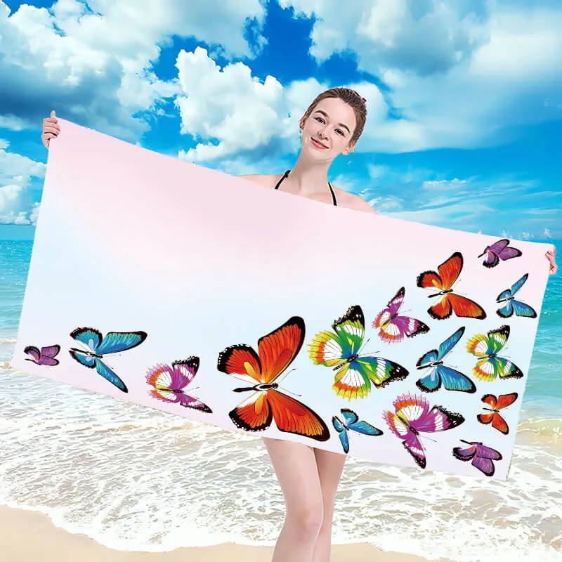 Ręcznik plażowy SILMARI 100x180 cm kolorowy, 100% mikrofibra