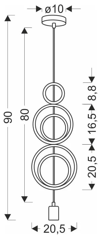 Biało-różowa lampa dziecięca z metalowym kloszem Single – Candellux Lighting