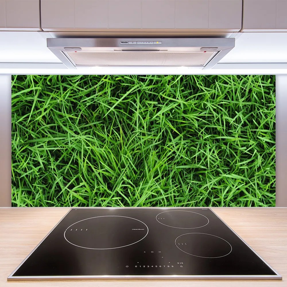 Panel Szklany do Kuchni Soczysta Zielona Trawa