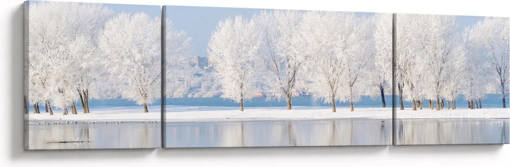 Obraz zimowego krajobrazu (170x50 cm)