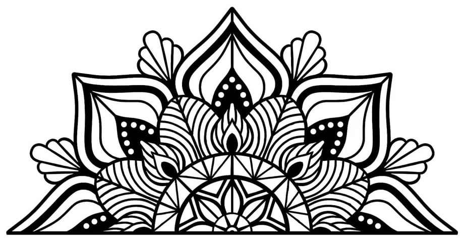 Metalowa dekoracja ścienna 118x59 cm Mandala – Wallity