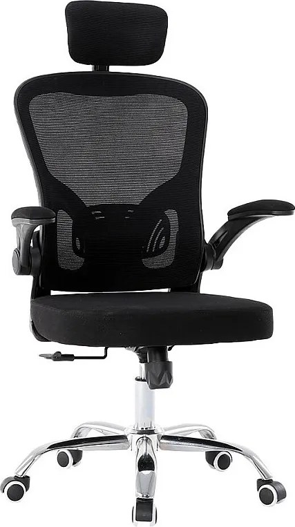 Fotel Obrotowy Dory | Czarny | 65x62x122 |Podłokietniki, Zagłówek