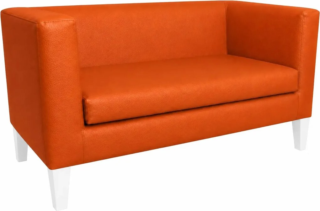 Sofa Monaco : Kolor nogi - Biała, Kolor tkaniny - EKO-SKÓRA - 20D, Typ tkaniny - Eko-skóra , Wysokość nogi - 20 cm