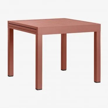 Rozkładany Stół Ogrodowy 90-180x90 Cm Z Aluminium Starmi Terracota - Sklum