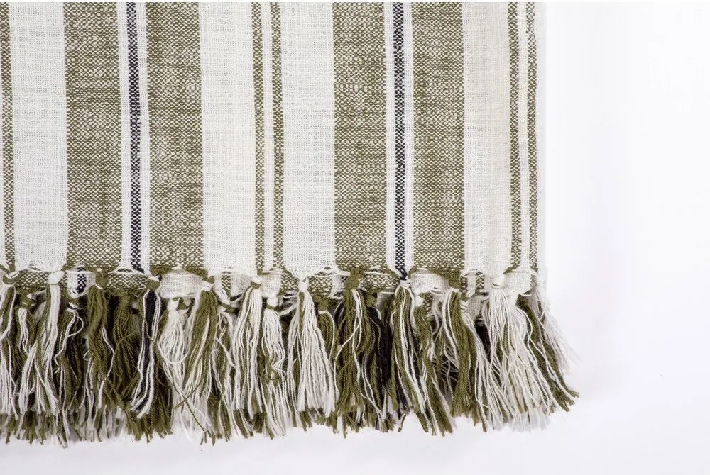 Zielony bawełniany koc 150x200 cm Indira – Tiseco Home Studio