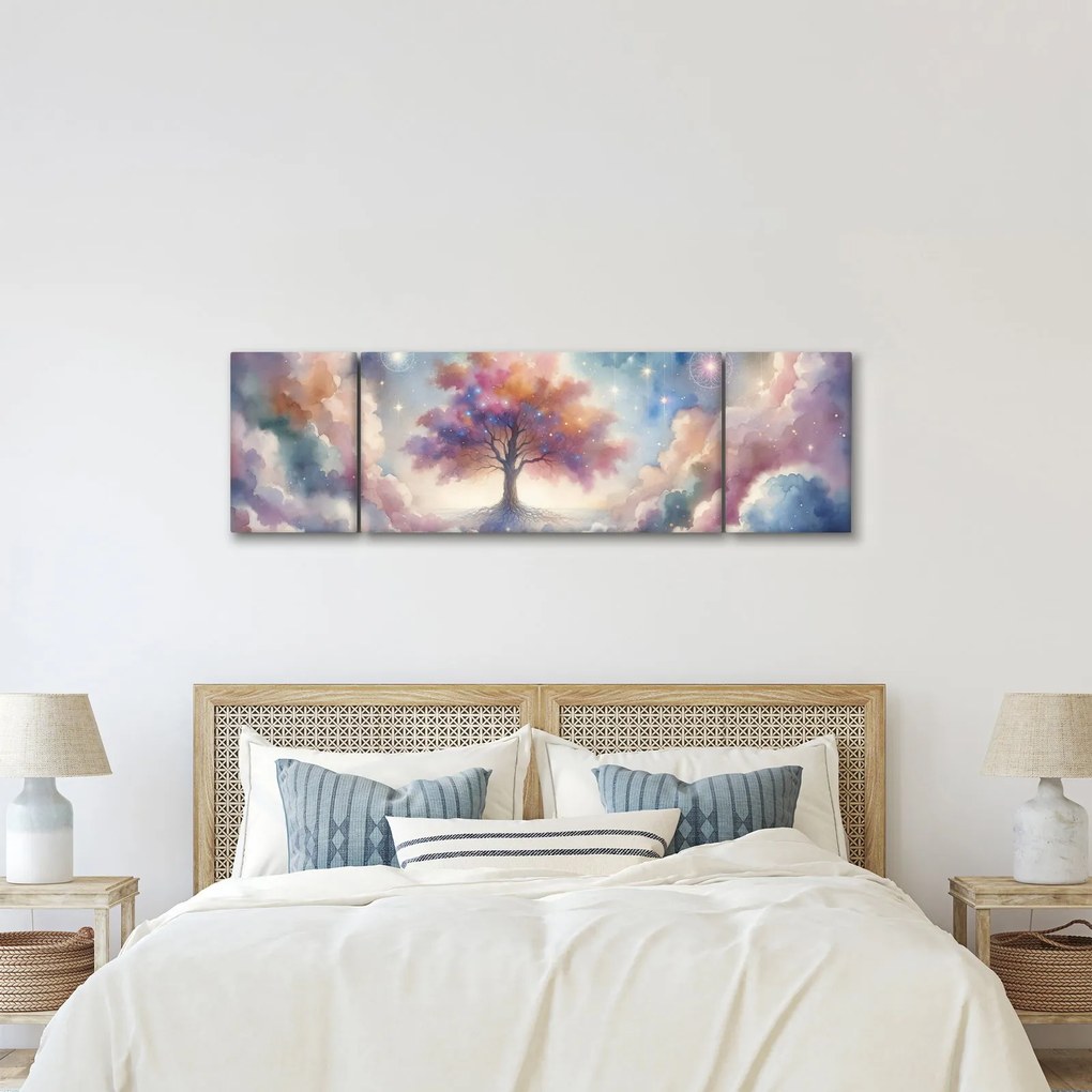 Obraz – Drzewo życia w chmurach (170x50 cm)