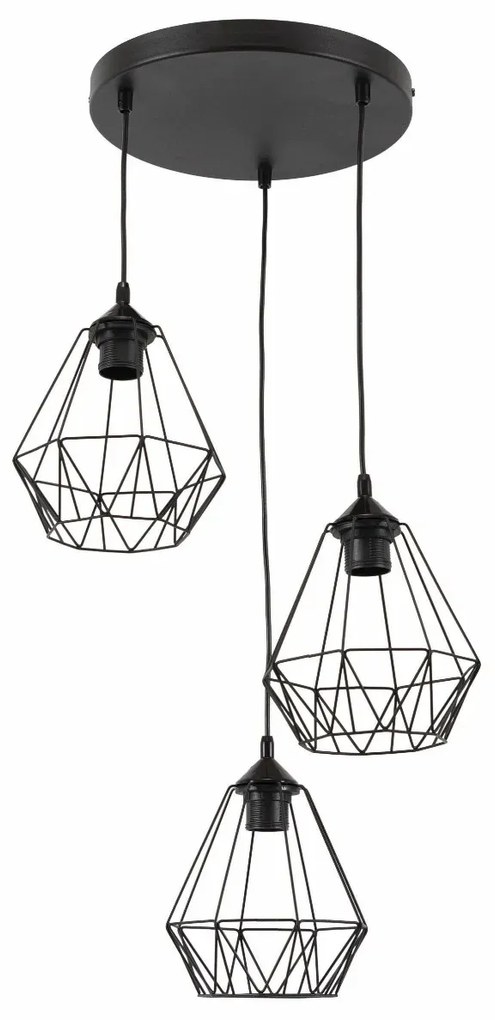 Lampa wisząca BENDINNI II czarna ELTAP