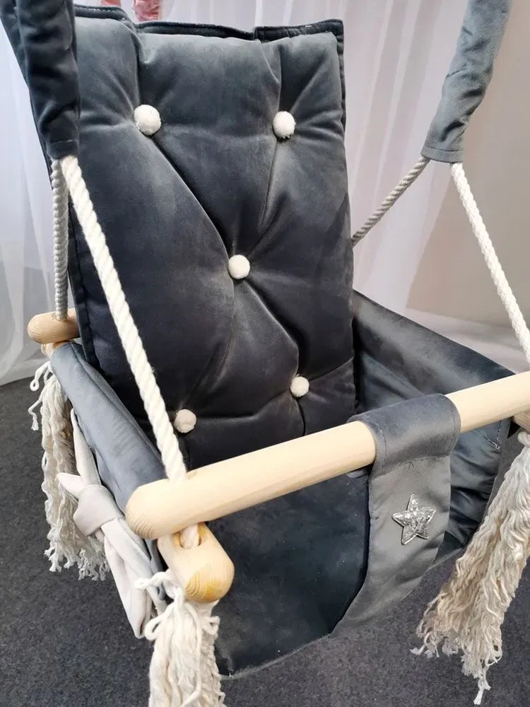 Szara huśtawka dla dziecka Z7-M77