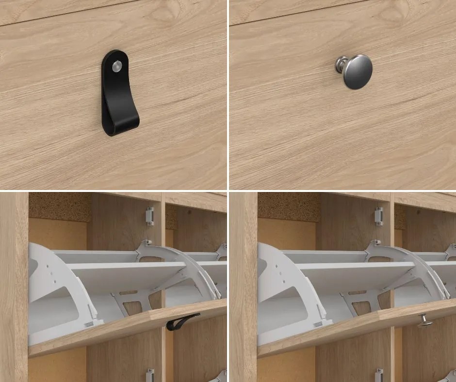 Szafka na buty Madrid z 4 półkami, jackson hickory