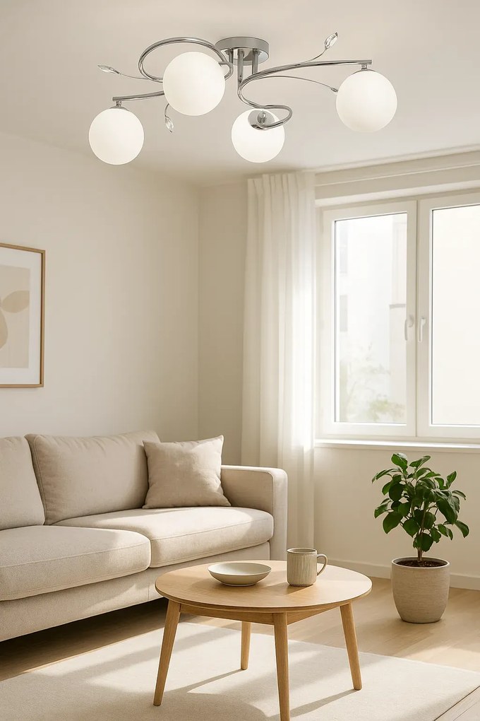 Lampa sufitowa z okrągłymi kloszami P3-K71