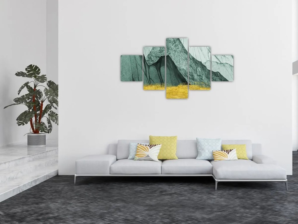 Obraz - Emerald Mountains N⁰2 (125x70 cm)