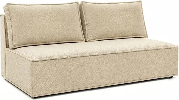 Sofa z Funkcją Spania MAVIA Beżowa Boucle Japandi