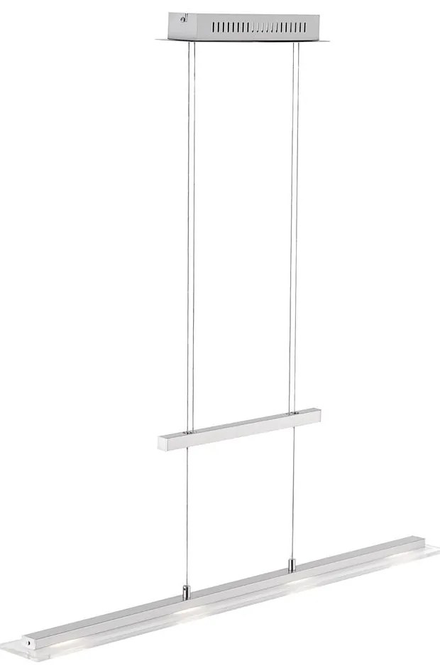 Metalowa lampa wisząca LED ze ściemniaczem w kolorze srebra Tenso – Fischer &amp; Honsel