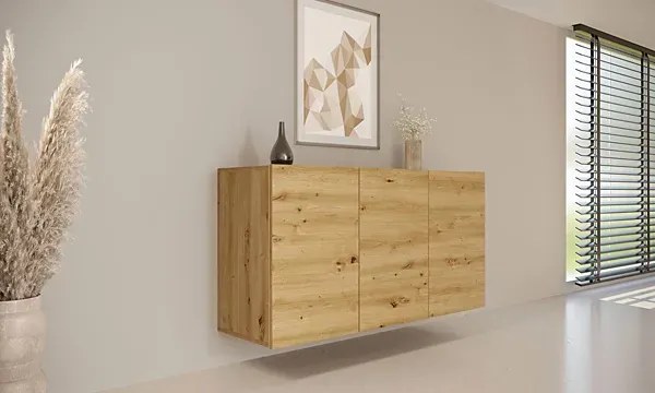 Wisząca komoda z półkami dąb artisan - Elorones 3X