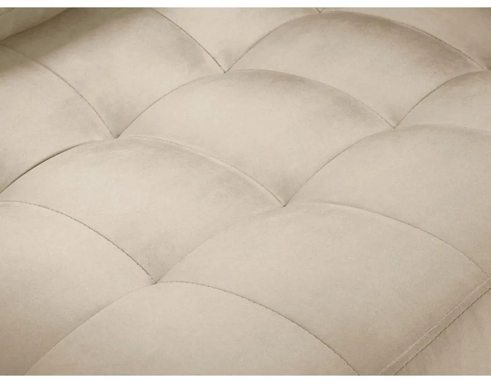 Beżowa aksamitna sofa Milo Casa Santo, 219 cm