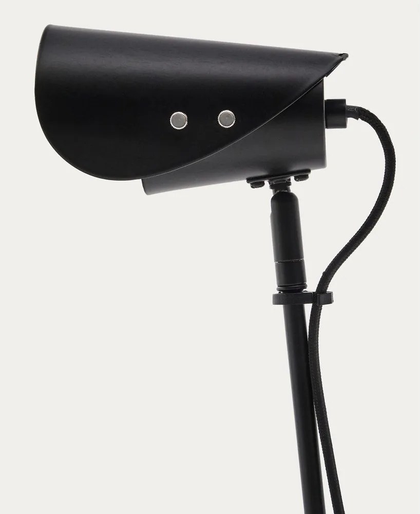 Czarna metalowa lampa stołowa z klipsem (wysokość 51 cm) Jula – Kave Home