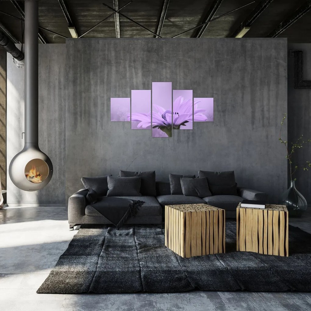 Obraz - Fioletowy kwiat (125x70 cm)
