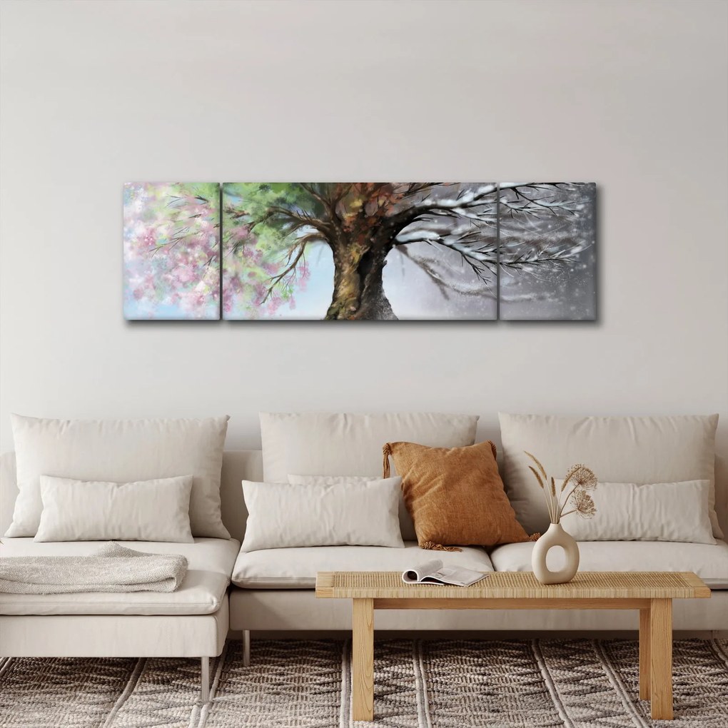 Obraz - Drzewo czterech pór roku (170x50 cm)
