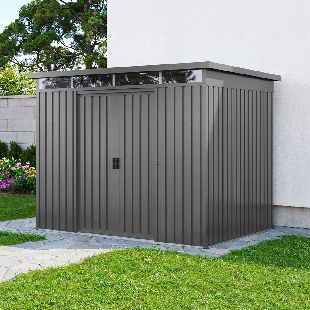 PRIMEYARD 220 x 160 cm Domek narzędziowy, szaroperłowy - (GFPV01009)
