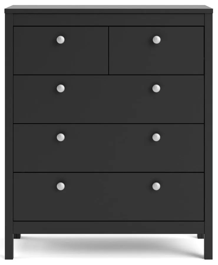 Czarna wysoka komoda 82x99 cm Madrid – Tvilum