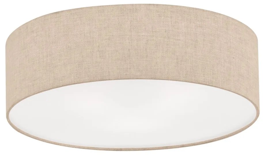 Beżowa lampa sufitowa z tekstylnym kloszem ø 60 cm Thor – Fischer & Honsel