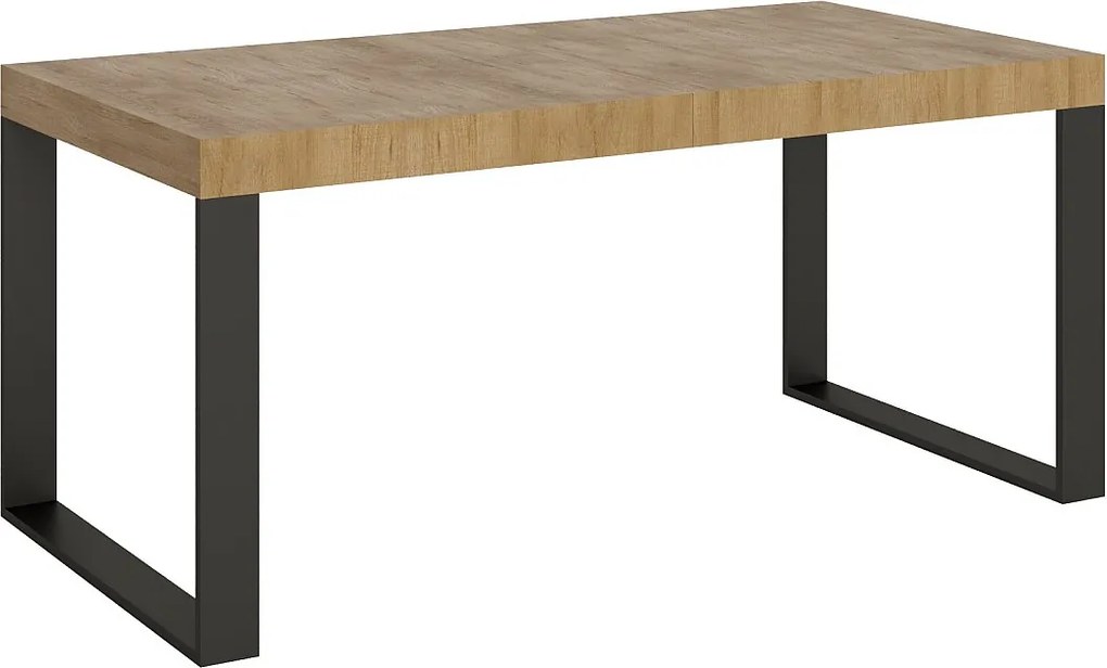 Stół rozkładany 200/304x90 cm Tecno Premium dąb naturalny z nogami w kolorze antracytowym