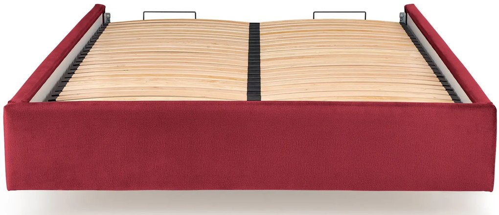 Bordowy korpus łóżka tapicerowanego N7-S16