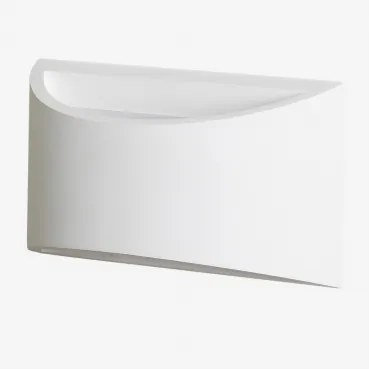 Kinkiet Ścienny Z Gipsu Lamara Biała - Sklum