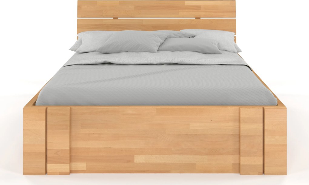 Łóżko bukowe Visby Arhus High Drawers