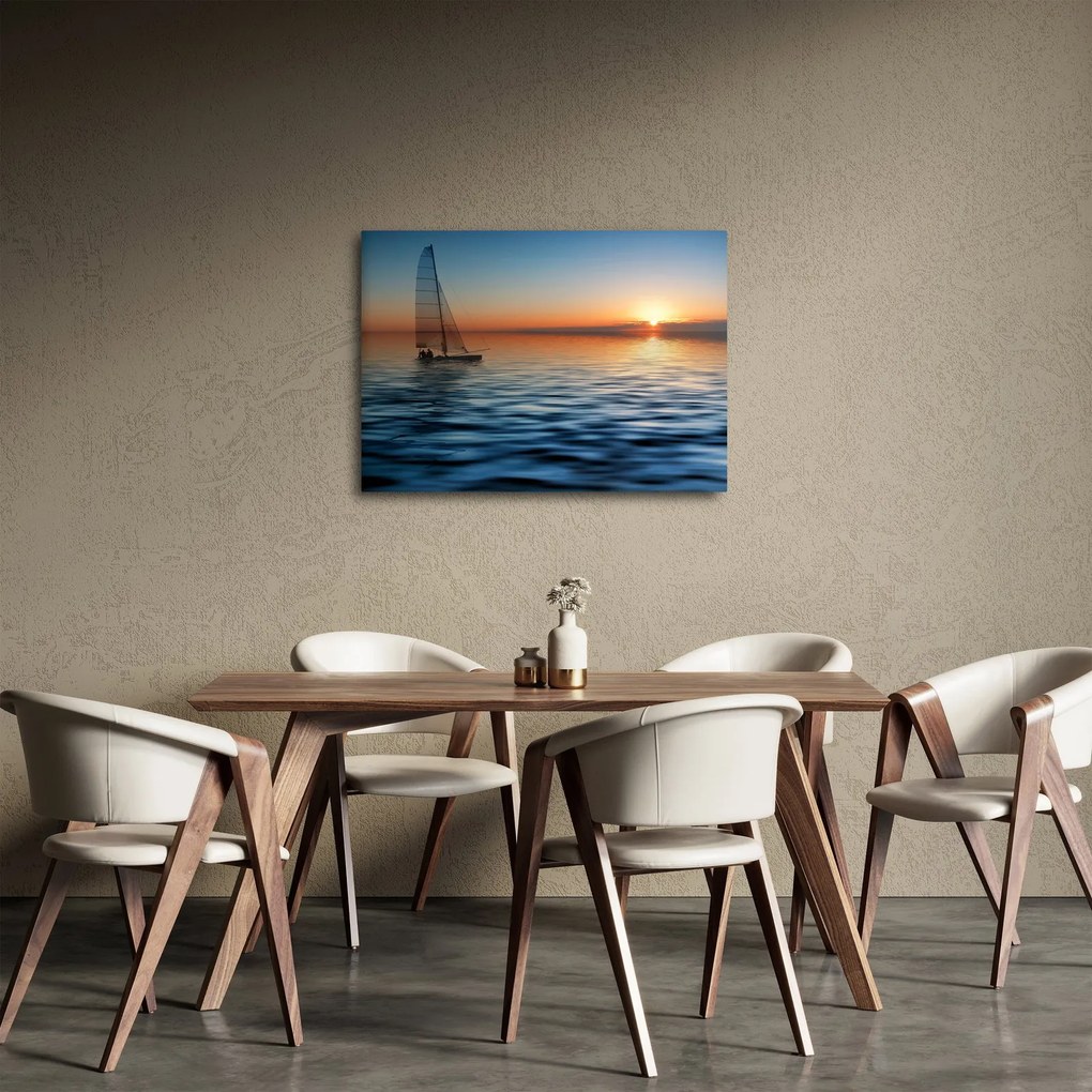 Obraz - Żaglówki na morzu (70x50 cm)