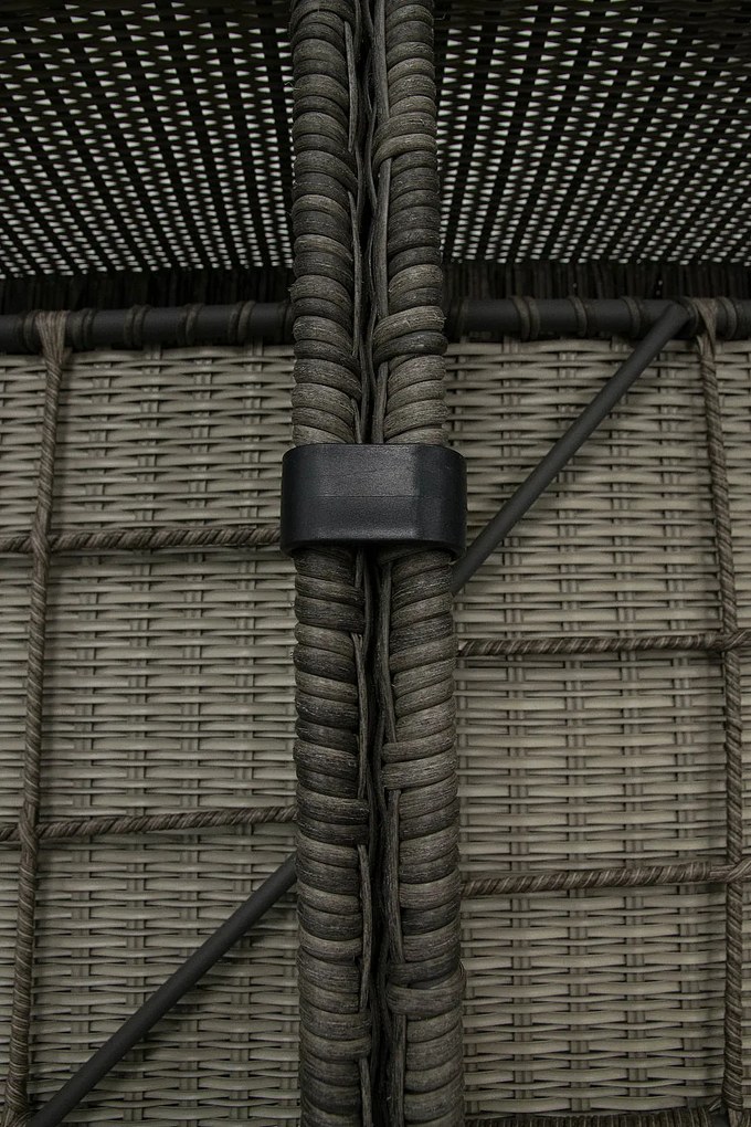 Rattanowy zestaw modułowy BORNEO LUXURY dla 5 osób (szary)