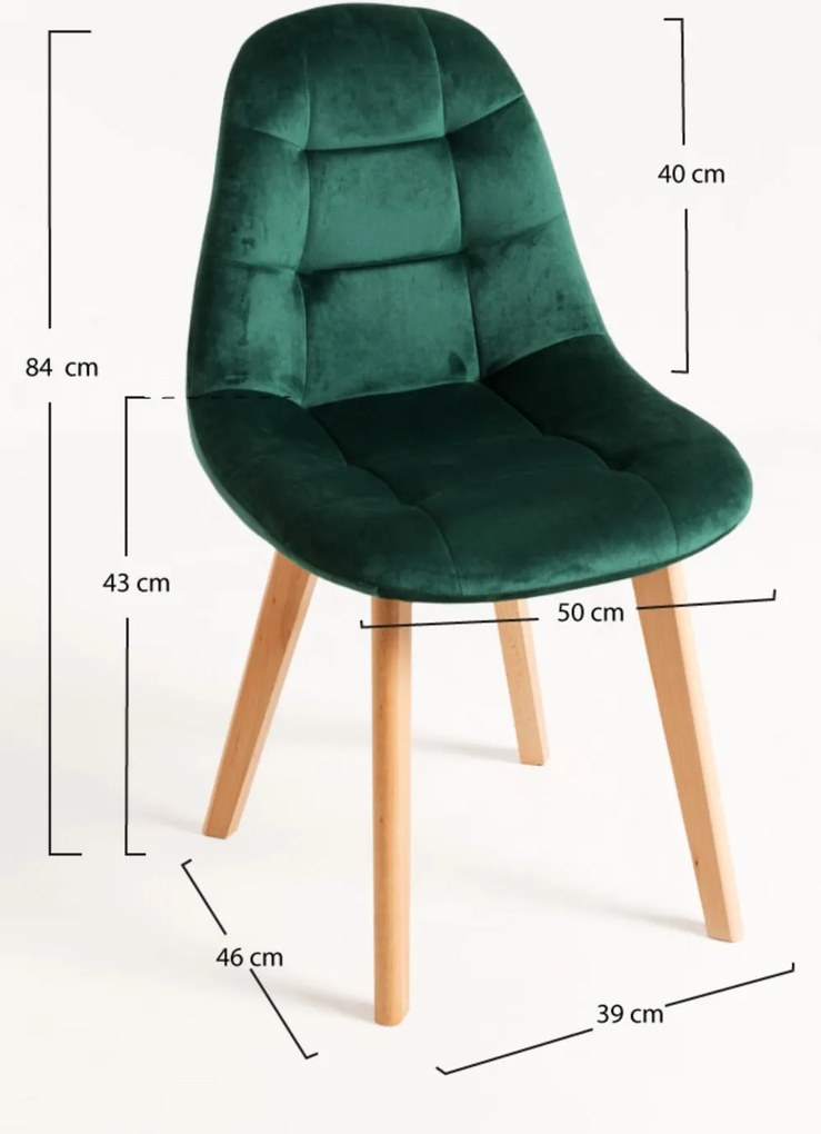 Zestaw 4 Krzese Kelen Aksamitne