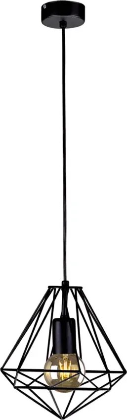 Wisząca lampa pojedyncza czarna R5-D04