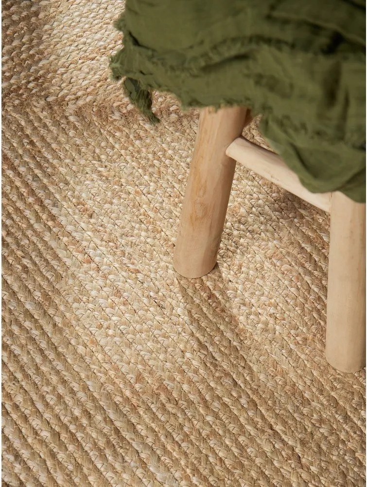 Kremowy/w naturalnym kolorze dywan z juty dwustronny/tkany ręcznie 80x150 cm Looma – Hanse Home