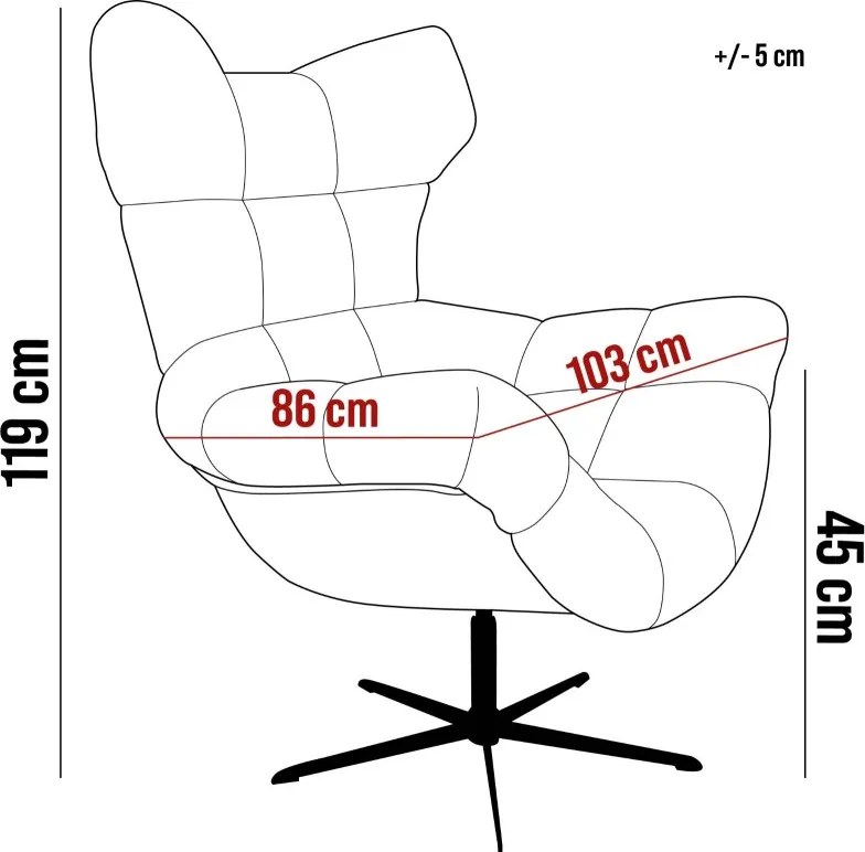 Fotel SENSI Relax obrotowy 360° z funkcją bujania WERSAL